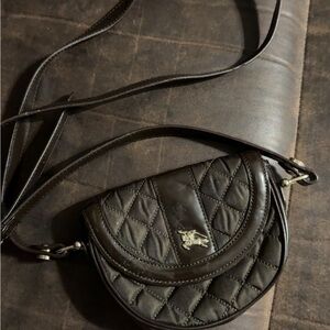Elegant Brown Quilted Crossbody Bag BURBERRY